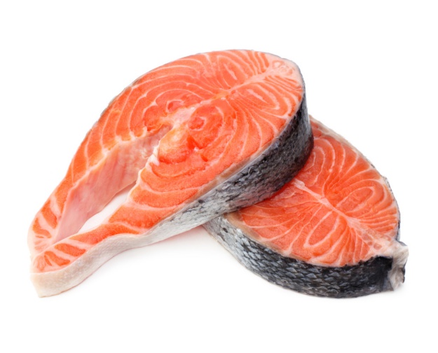 raw fillet of fresh salmon fish